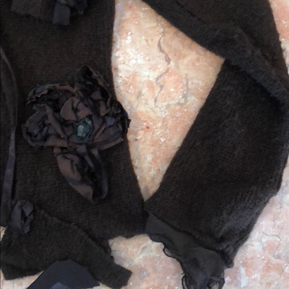 Brown Rabbit Fur Trim HAZEL JACKET SIZE M - Picture 5 of 8